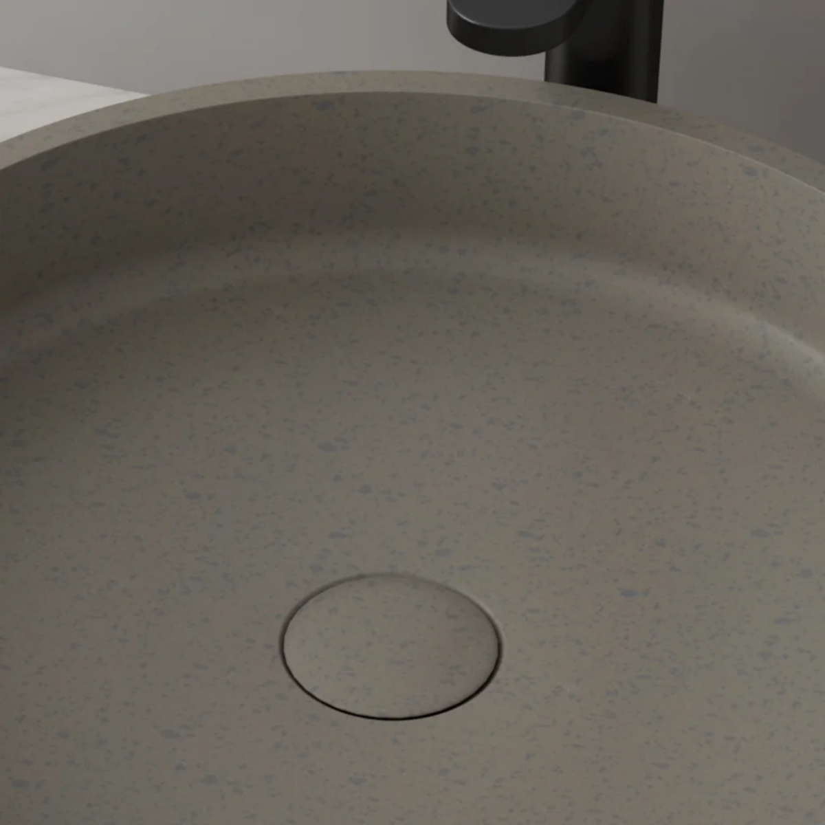Circular Container Countertop Cement Basin