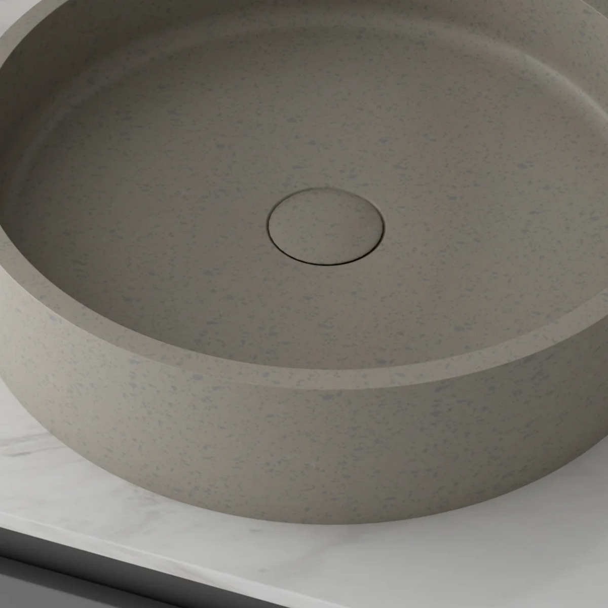 Circular Container Countertop Cement Basin