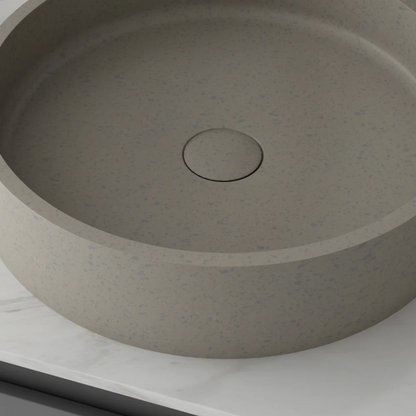 Circular Container Countertop Cement Basin