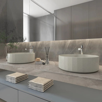 Grey Countertop Cement Washbasin