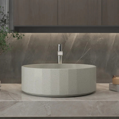 Grey Countertop Cement Washbasin