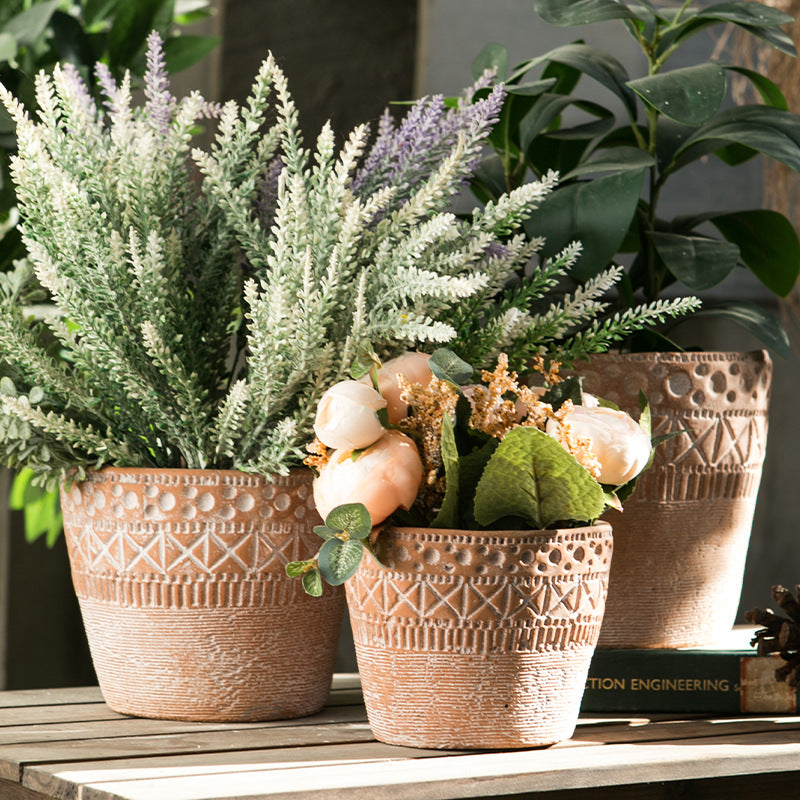 Horticultural Potted Cement Flower Pots