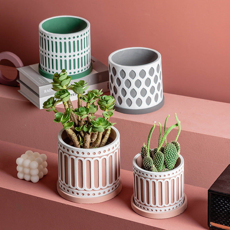 Morandi Succulent Cement Planter