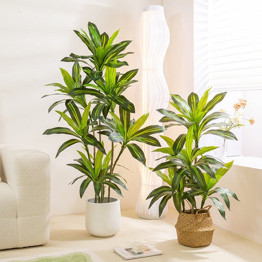 Simulated Green Plant Brazilian Wood Potted Indoor Tree Decoration