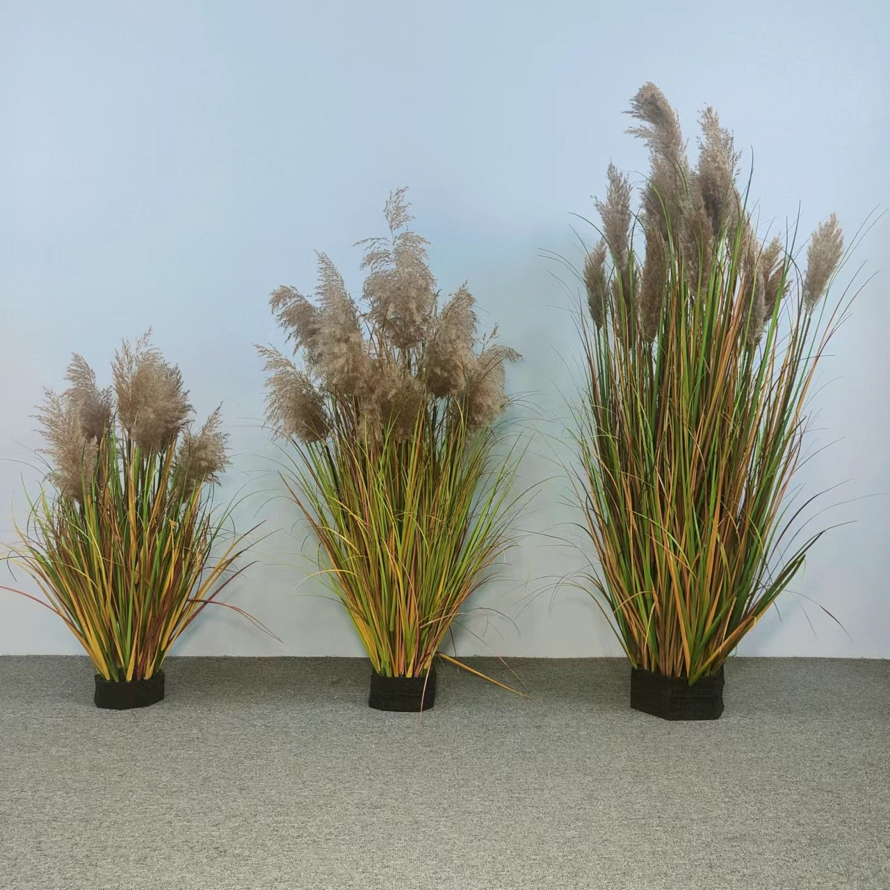 Simulated Large Reed Green Plant Potted Indoor Decoration