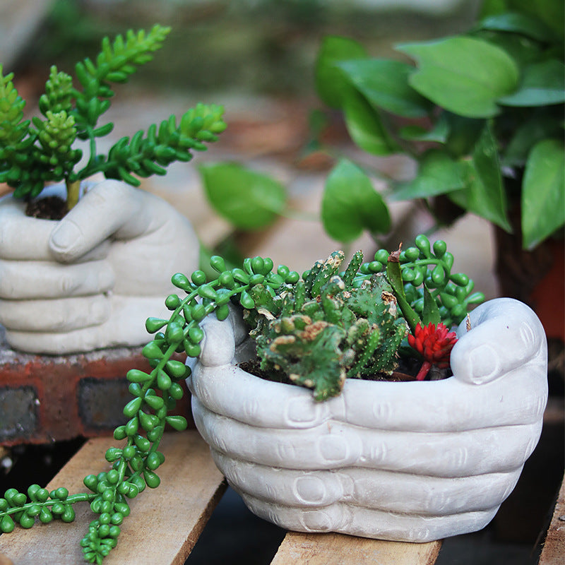 Horticultural Palm Flower Pot Cement Crafts