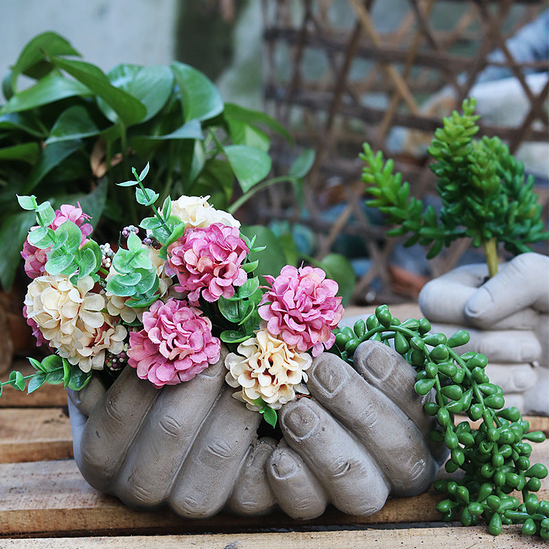 Horticultural Palm Flower Pot Cement Crafts