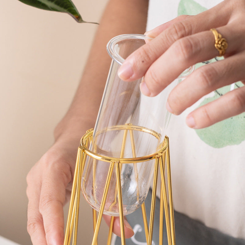 Wholesale Gold-Plated Ironwork Glass Vases