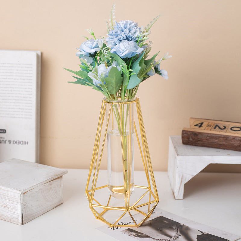 Wholesale Gold-Plated Ironwork Glass Vases