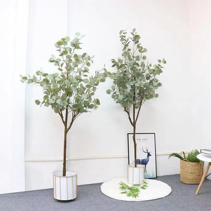 Green Potted Eucalyptus Large Plant Simulation Tree