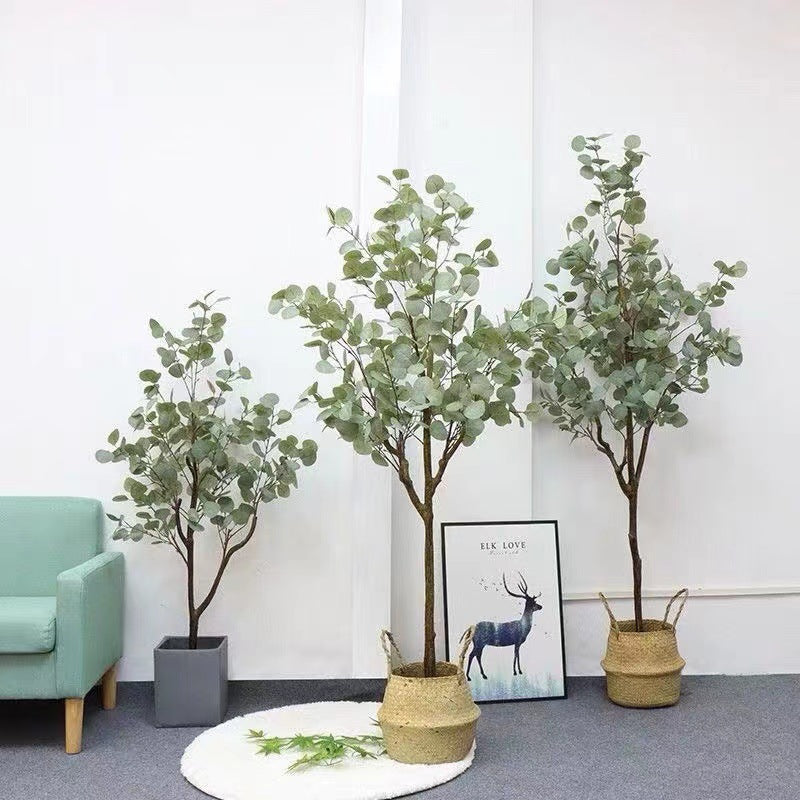 Green Potted Eucalyptus Large Plant Simulation Tree