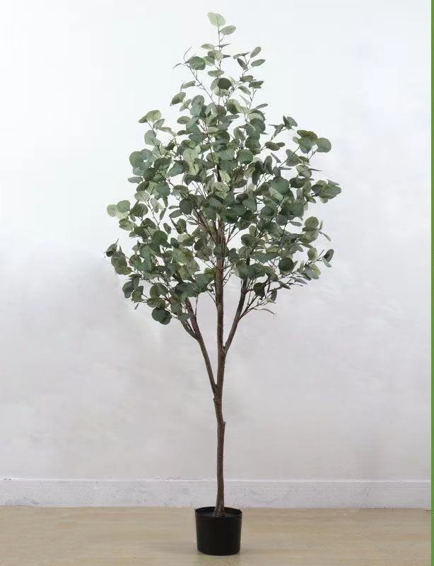 Green Potted Eucalyptus Large Plant Simulation Tree