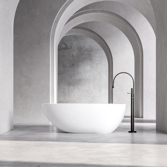 Egg Shape Freestanding Solid Surface Bathtub 802