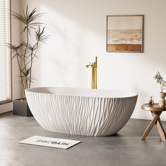 Textured Solid Surface Freestanding Tub 872