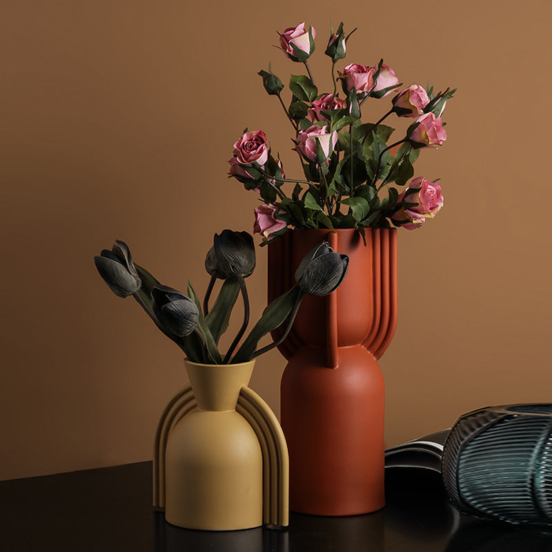 Morandi Ear Art Ceramic Vase