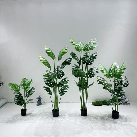 Simulated Turtle-Backed Bamboo Potted Plant