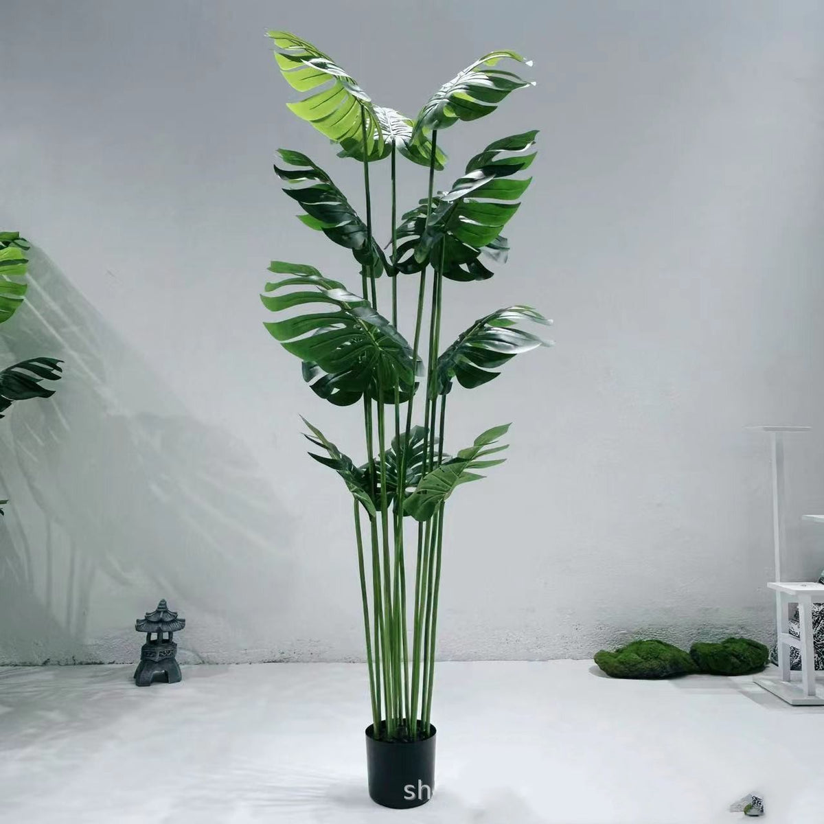 Simulated Turtle-Backed Bamboo Potted Plant