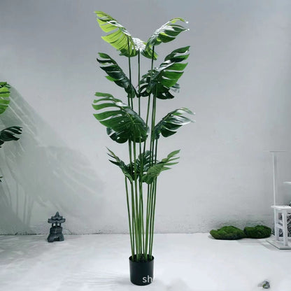 Simulated Turtle-Backed Bamboo Potted Plant