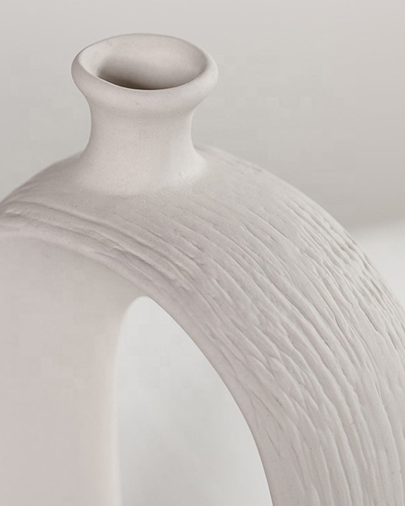 White Ceramic Dry Flowers Vase