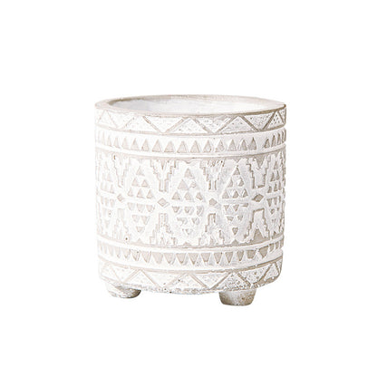 Creative Relief Cement Flowerpot