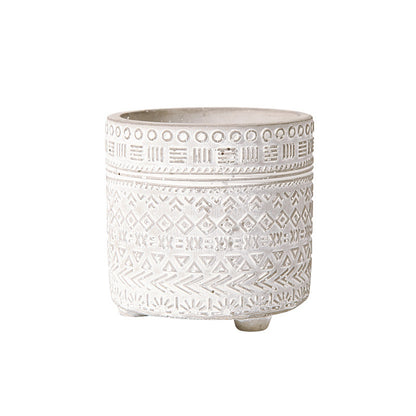 Creative Relief Cement Flowerpot