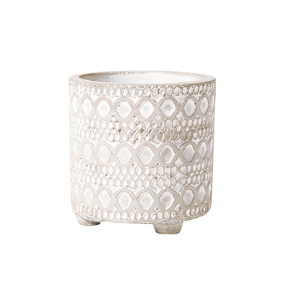 Creative Relief Cement Flowerpot