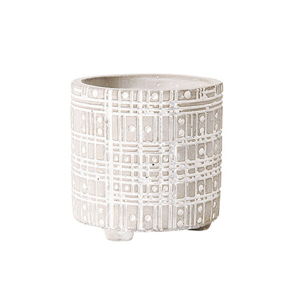 Creative Relief Cement Flowerpot