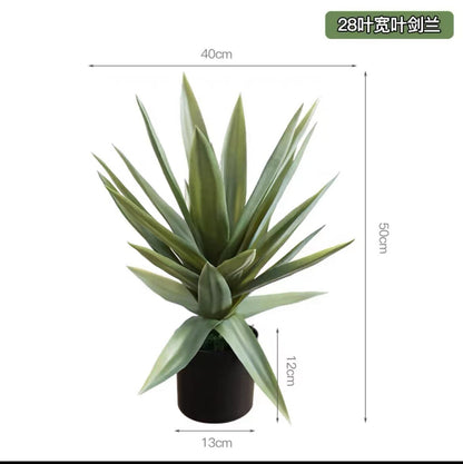 Simulated Green Plant Agave Plant Floor Bonsai