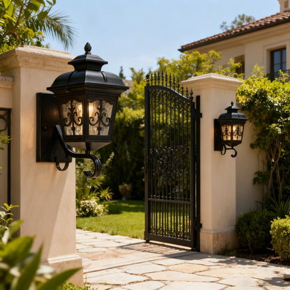 Customizable Black Stainless Steel Outdoor Wall Light