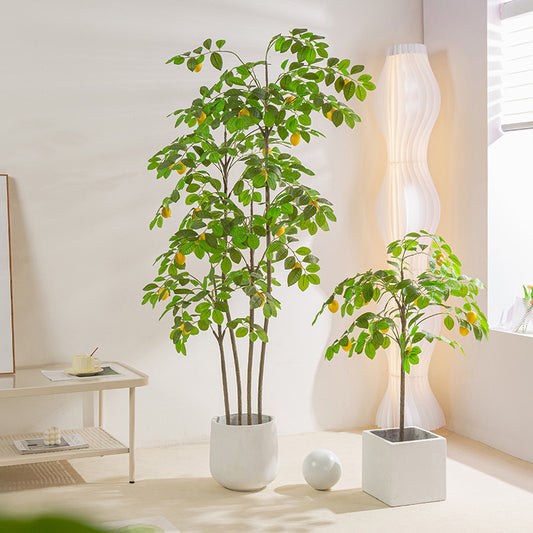 Simulation Lemon Tree Bonsai Indoor Fake Plants