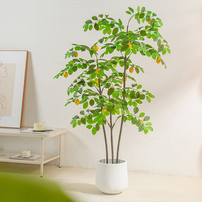 Simulation Lemon Tree Bonsai Indoor Fake Plants