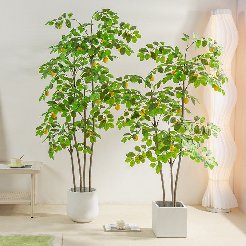 Simulation Lemon Tree Bonsai Indoor Fake Plants