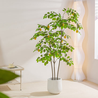 Simulation Lemon Tree Bonsai Indoor Fake Plants
