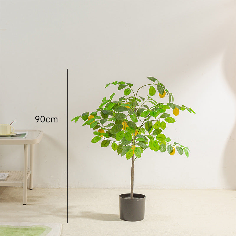 Simulation Lemon Tree Bonsai Indoor Fake Plants