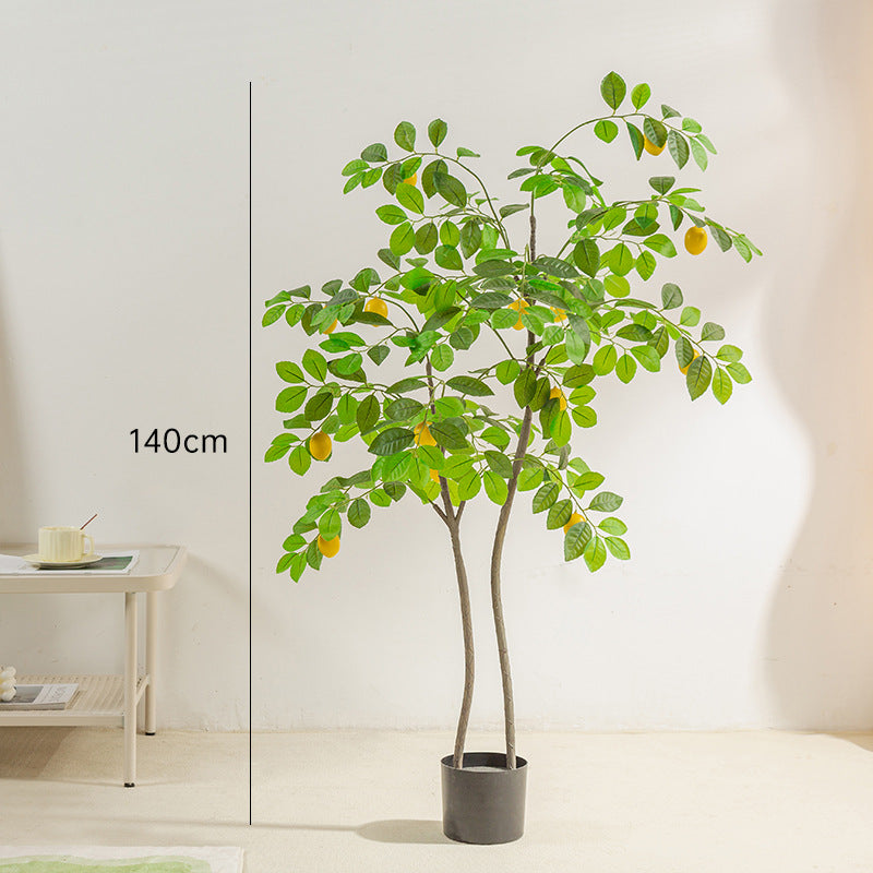 Simulation Lemon Tree Bonsai Indoor Fake Plants