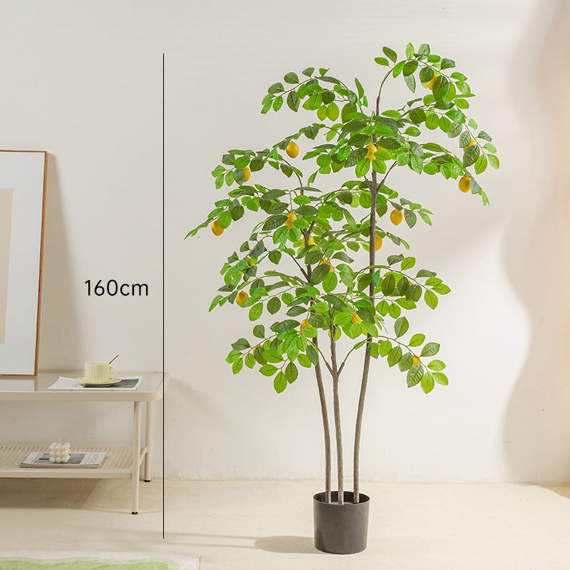 Simulation Lemon Tree Bonsai Indoor Fake Plants