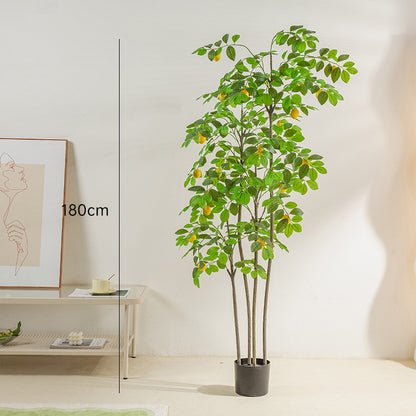 Simulation Lemon Tree Bonsai Indoor Fake Plants