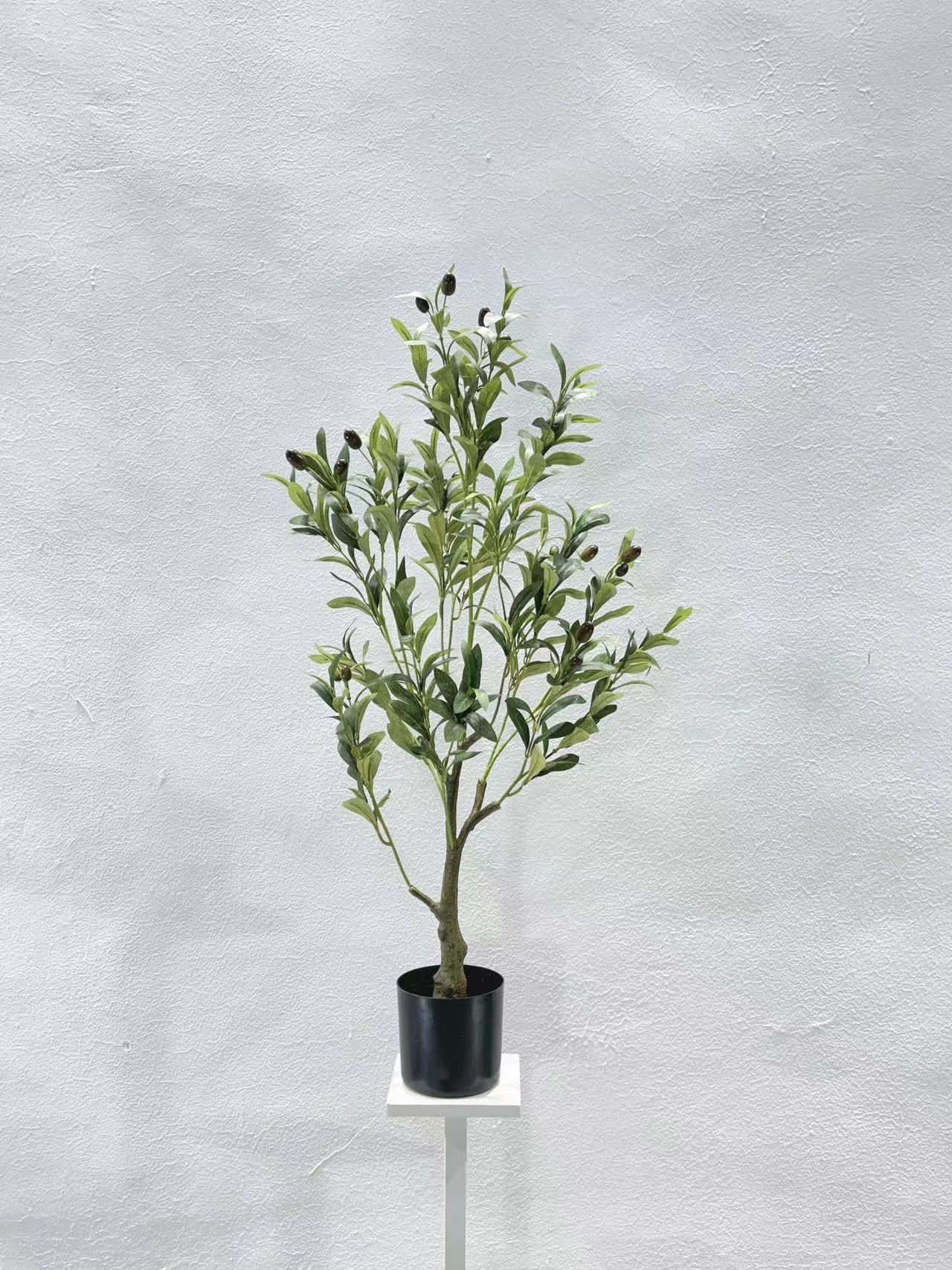 Simulated Olive Tree Potted Landscaping Green Plant Decoration