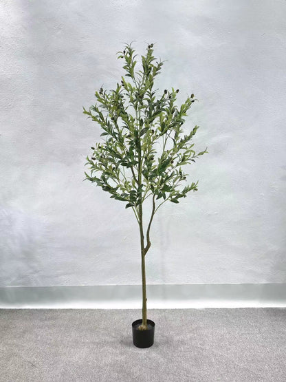 Simulated Olive Tree Potted Landscaping Green Plant Decoration