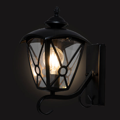 Custom Black Outdoor Wall Light, Iron/Stainless Steel Construction