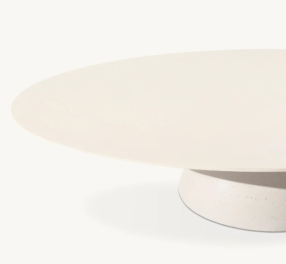 Concrete Oval Coffee Table