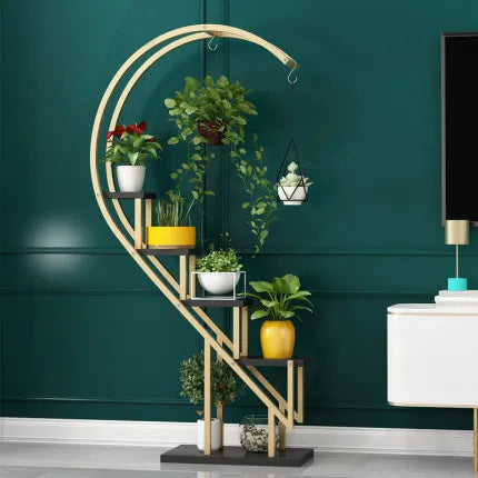 Heart Shaped Iron Multi-Layer Planter Stand