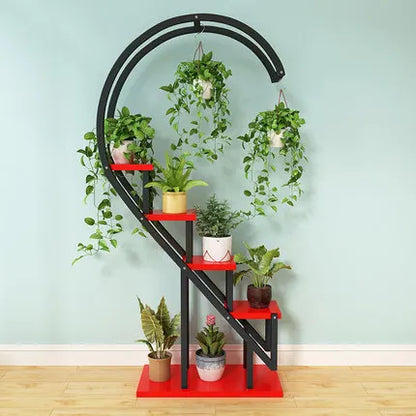 Heart Shaped Iron Multi-Layer Planter Stand